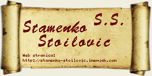 Stamenko Stoilović vizit kartica